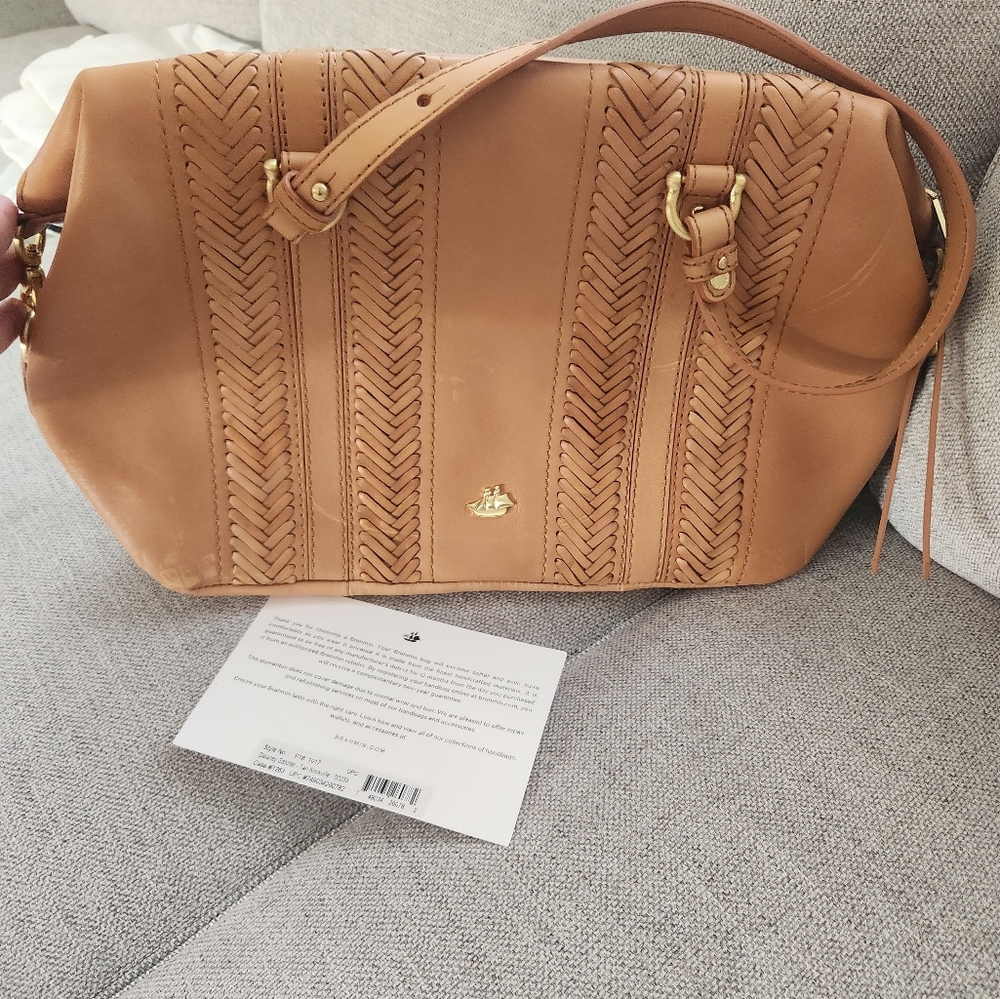 Brahmin Delaney Satchel Tan Knoxville